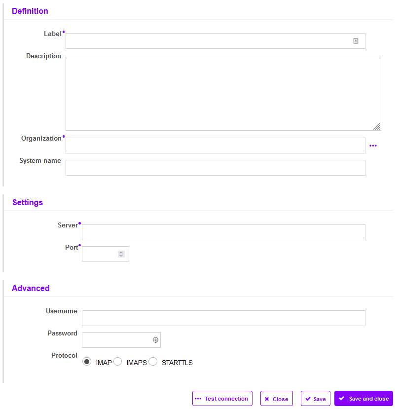 IMAP Connection